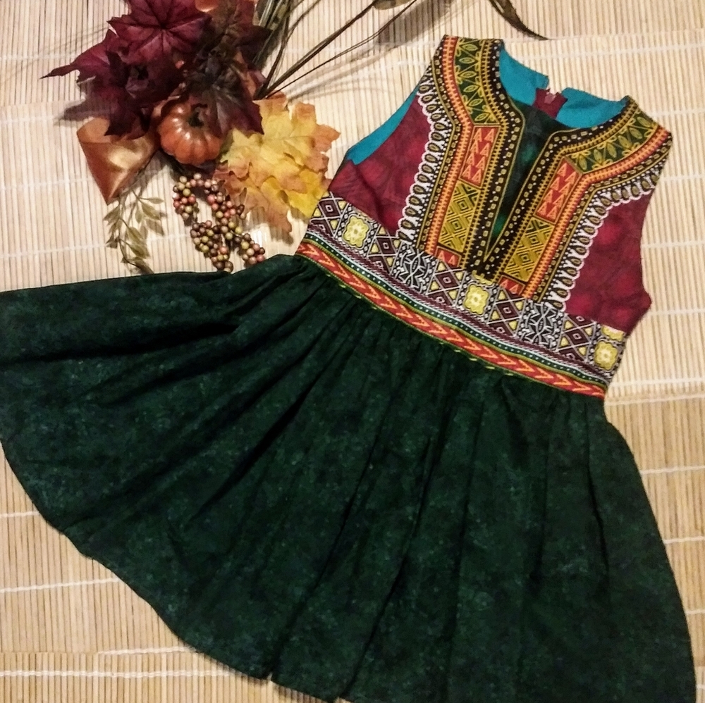 5t authentic african dashiki dress